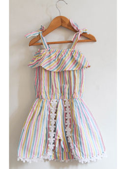 Woonie - Striped Colorful Playsuit-Multi