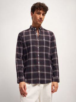 The Bear House - Black Checks Slim Fit Casual Shirt
