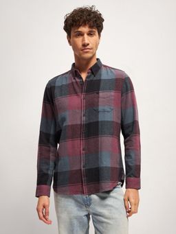 The Bear House - Multi-Color Checks Slim Fit Casual Shirt