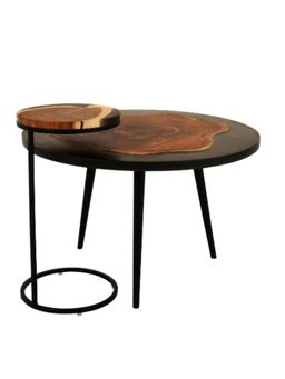 Wewood - Acacia Wood Coffee Table Set Tinted