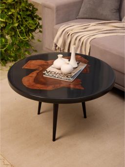 Wewood - Coffee Table Acacia Wood With Black Resin Finish