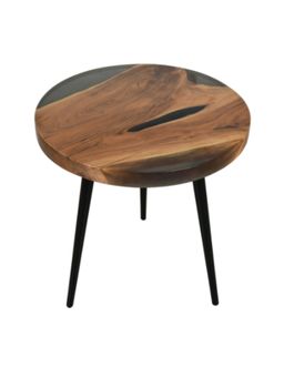 Wewood - Round Coffee Table Acacia Wood With Translucent Resin Finish