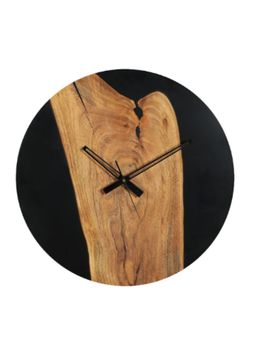 Wewood - Resin Wall Clock Elegant Fusion Of Acacia Wood & Resin