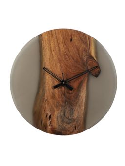 Wewood - Tinted Resin Wall Clock Acacia Wood Masterpiece With Modern Charm