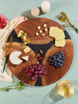 Wewood - Lazy Susan Platter Acacia Wood Resin Finish-Matt