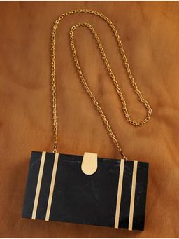 Jalwa By Deepika - Black Handcrafted Resin Clutch