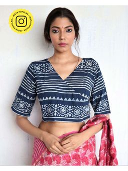Chidiyaa - Blue Cotton Blouse