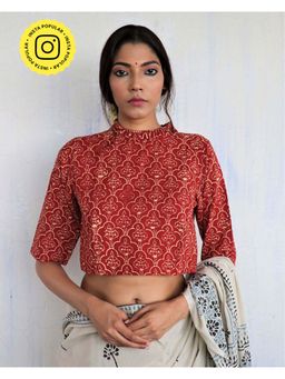 Chidiyaa - Maroon Cotton Blouse