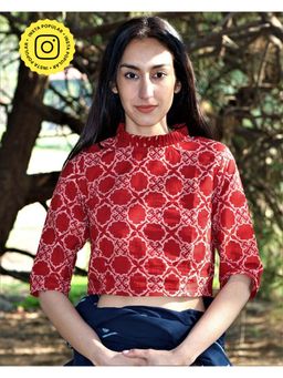 Chidiyaa - Maroon Cotton Blouse