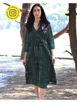 Chidiyaa - Green Cotton Dress