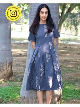 Chidiyaa - Grey Cotton Dress