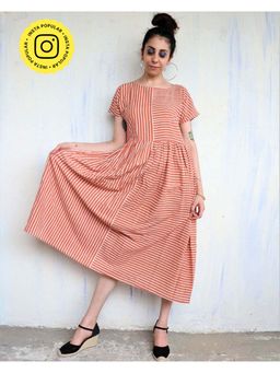 Chidiyaa - Orange Cotton Dress