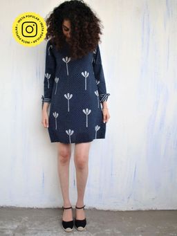 Chidiyaa - Blue Cotton Dress