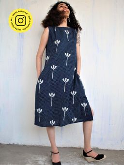 Chidiyaa - Blue Cotton Dress