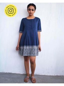 Chidiyaa - Blue Cotton Dress