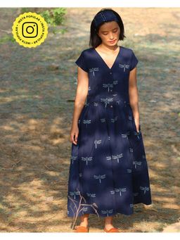 Chidiyaa - Blue Cotton Dress