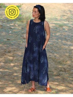Chidiyaa - Blue Cotton Dress
