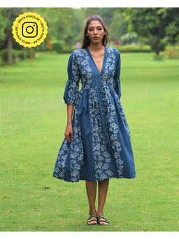 Chidiyaa - Blue Cotton Dress