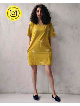 Chidiyaa - Yellow Cotton Dress