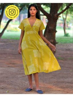 Chidiyaa - Yellow Cotton Dress
