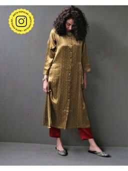 Chidiyaa - Sunspill Handprinted Mashru Silk Kurta Set