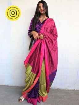 Chidiyaa - Holi Ahona Handwoven Pure Cotton Viscose Saree