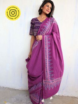 Chidiyaa - Butterfly Girls Sylvia Handblockprinted Cotton Saree