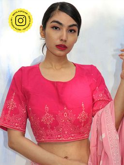 Chidiyaa - Skd Rani Handprinted Pure Cotton Blouse