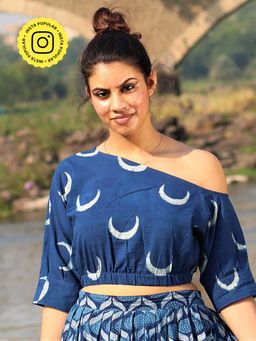 Chidiyaa - Rohini Cotton Blouse - Akash
