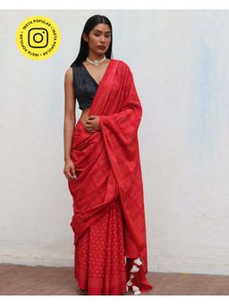 Chidiyaa - Fmtm Colossus Handblockprinted Cotton Saree
