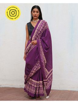 Chidiyaa - Fmtm Eloise Hand Blockprinted Cotton Saree