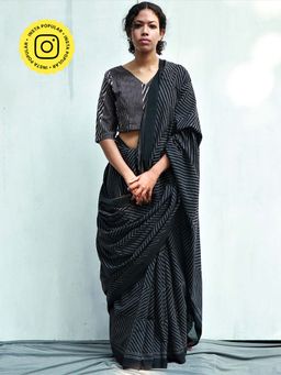 Chidiyaa - Fmtm Nightingale Handblockprinted Cotton Saree