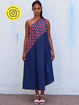 Chidiyaa - Smell Of Rain Mystic Sea Hand Block Printed Cotton Dress