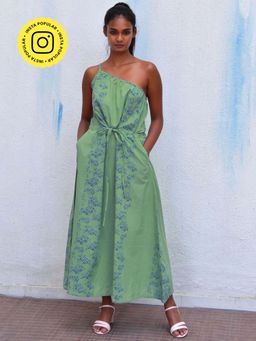 Chidiyaa - Smell Of Rain Malabar Hand Block Printed Cotton Dress