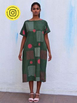 Chidiyaa - Smell Of Rain Agatha Mind Hand Block Printed Cotton Dress