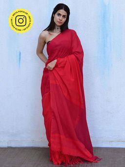 Chidiyaa - Leela Carnation Handwoven Cotton Saree
