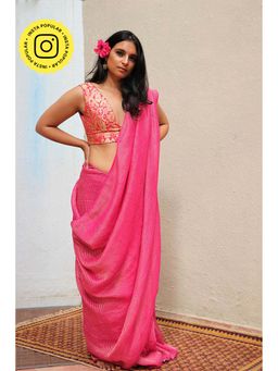 Chidiyaa - TOG Opal Handwoven Linen Zari Saree