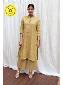 Chidiyaa - Swetambhara Handwoven Cotton Zari Kurta & Palazzo (Set of 2)