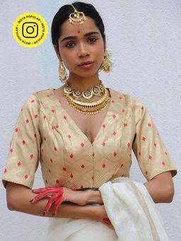 Chidiyaa - Juhi Mogra Eudora Gold Brocade Stitched Blouse