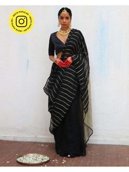 Chidiyaa - Chandni RaateinBinodini Handwoven Linen Zari Saree