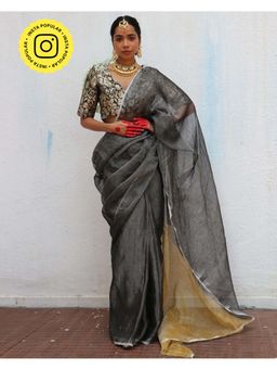 Chidiyaa - Chandni RaateinCharulata Handwoven Linen Zari Saree