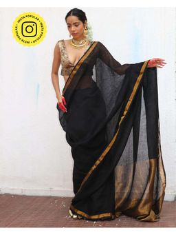 Chidiyaa - Chandni RaateinLabanya Handwoven Linen Zari Saree