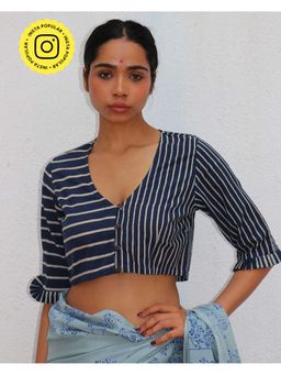 Chidiyaa - Paakhi Yin Hand Block Printed Cotton Stitched Blouse