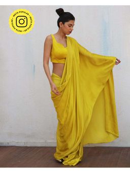 Chidiyaa - Yellow Marissa Modal Silk Saree