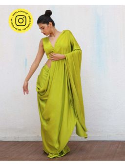 Chidiyaa - Green Cari Modal Silk Saree