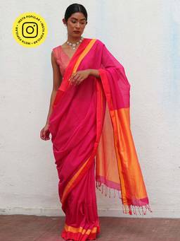 Chidiyaa - Holika Gulali Handwoven Cotton Saree