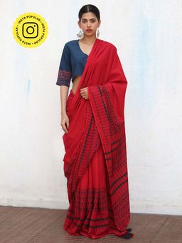Chidiyaa - Nomad Wanda Blockprinted Cotton Saree