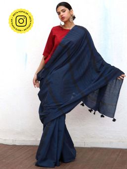 Chidiyaa - Nomad Safreena Blockprinted Cotton Saree