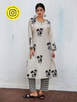 Chidiyaa - Nomad Saira Block printed Kurta with Pant (Set of 2)
