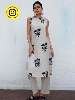Chidiyaa - Nomad Rumi Block printed Cotton Kurta Set (Set of 2)